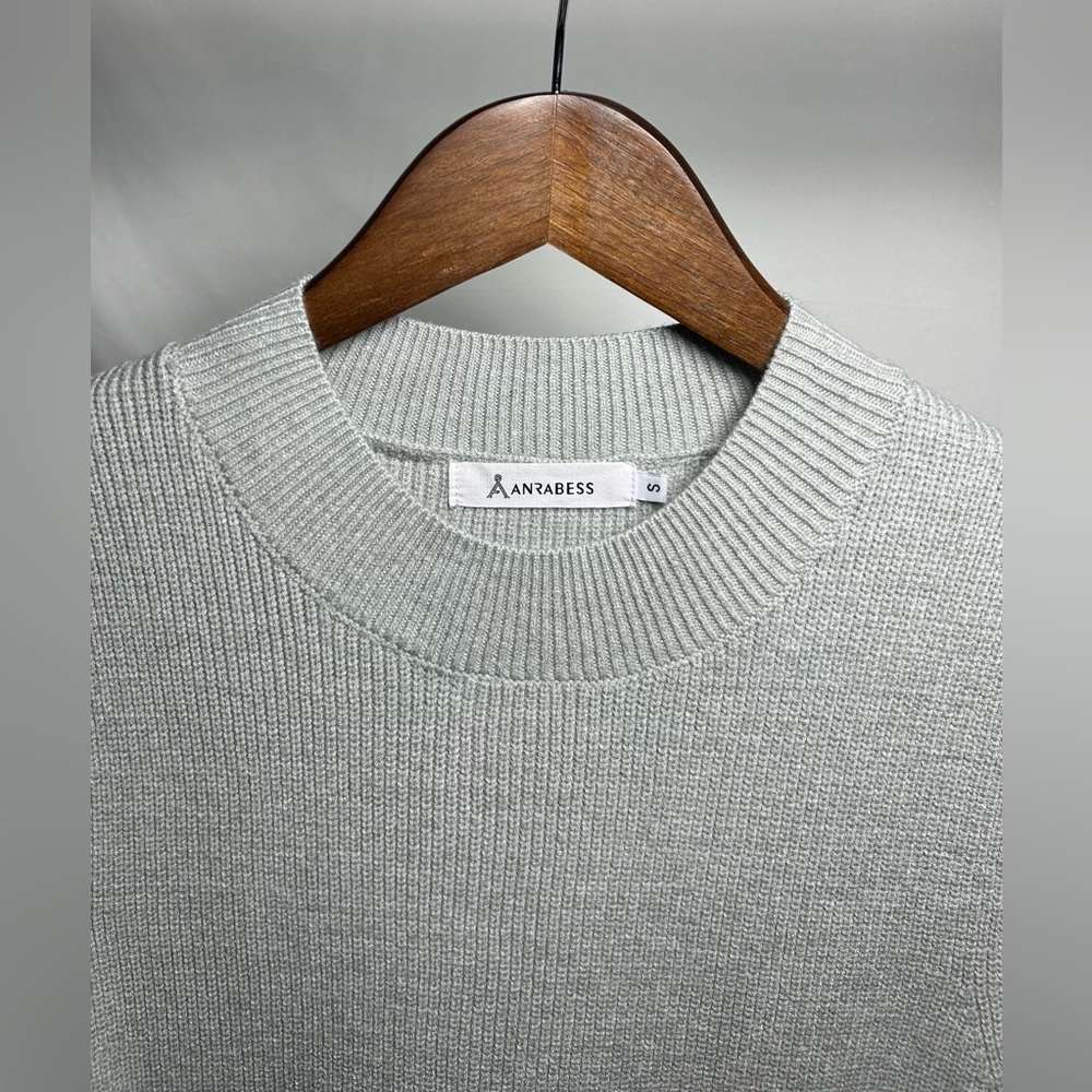 ANRABESS Women's Sleeveless Sweater Vest Sz Small in Grey - Picture 3 of 10